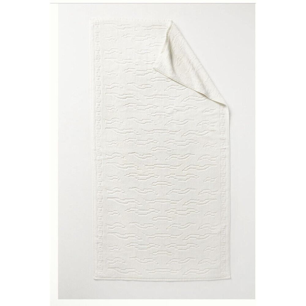 New Anthropologie Roseto Velour Towel Set of 2 Ivory
